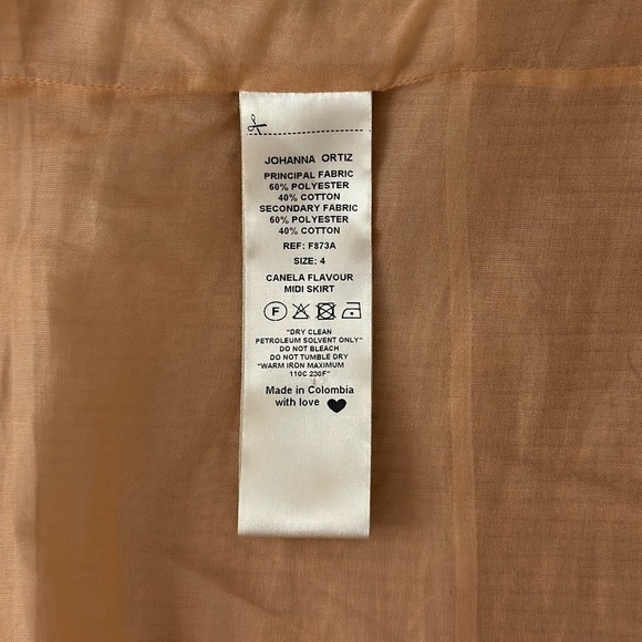 Johanna Ortiz Midi Ruffle Canela Flavour Pleated Skirt - Picture 8 of 8